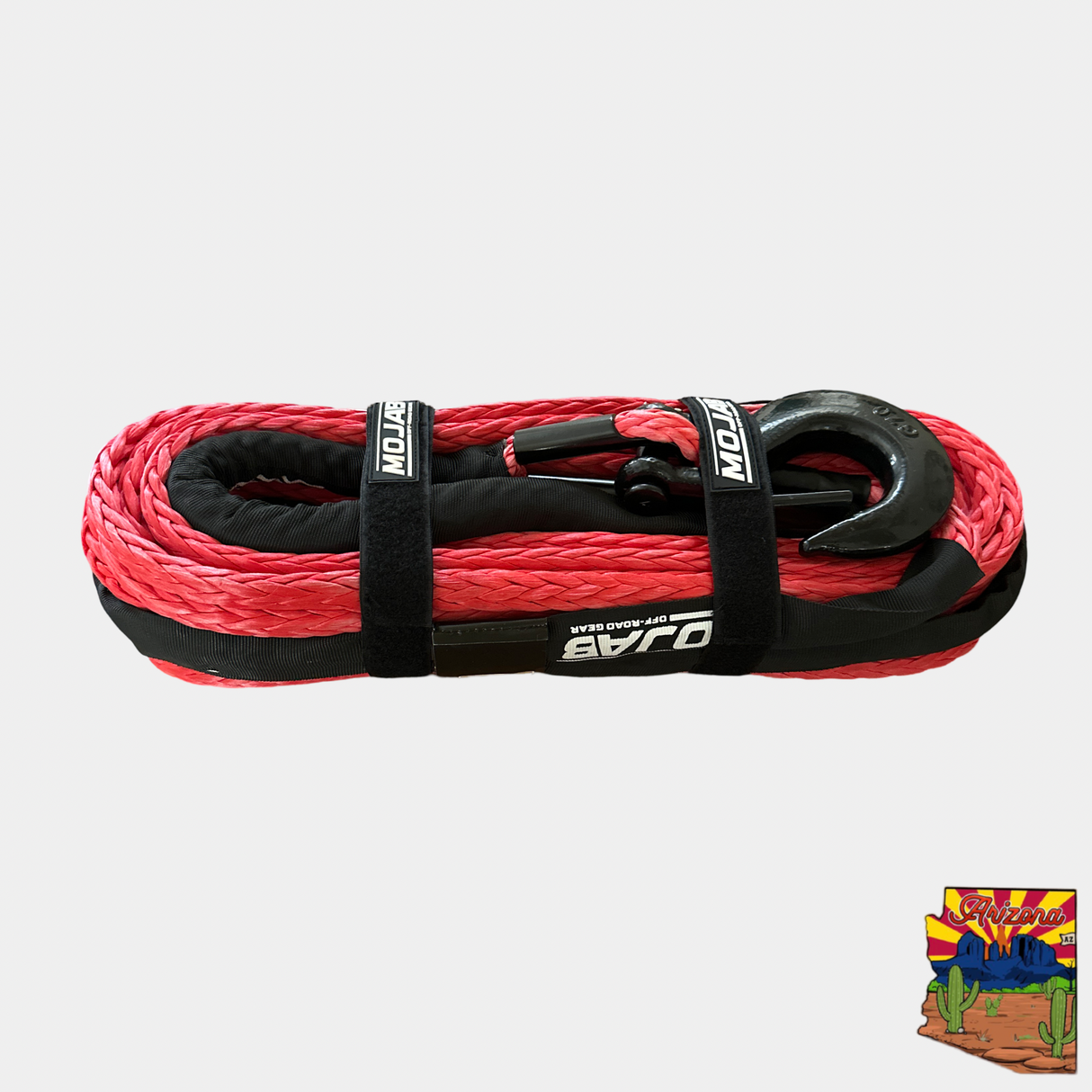 1/2'' x 78' Synthetic Winch Rope with Removable forged winch hook
