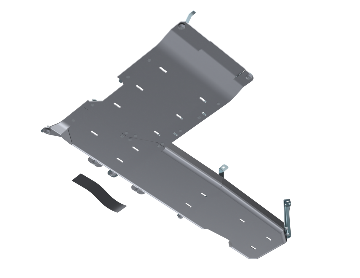 JLU T-CASE/FUEL SKID Kit ONLY - 4 door 3.6L, 2.0L, 392 HEMI - ALUMINUM 2018+