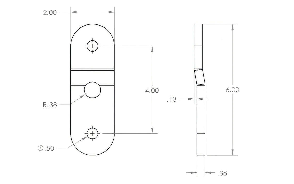 4" Shackle 1/8" Offset