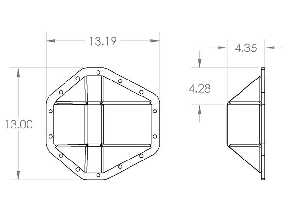 14 Bolt Differential Cover