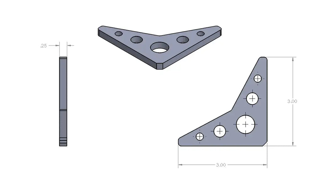 5 Hole Gusset (Single)