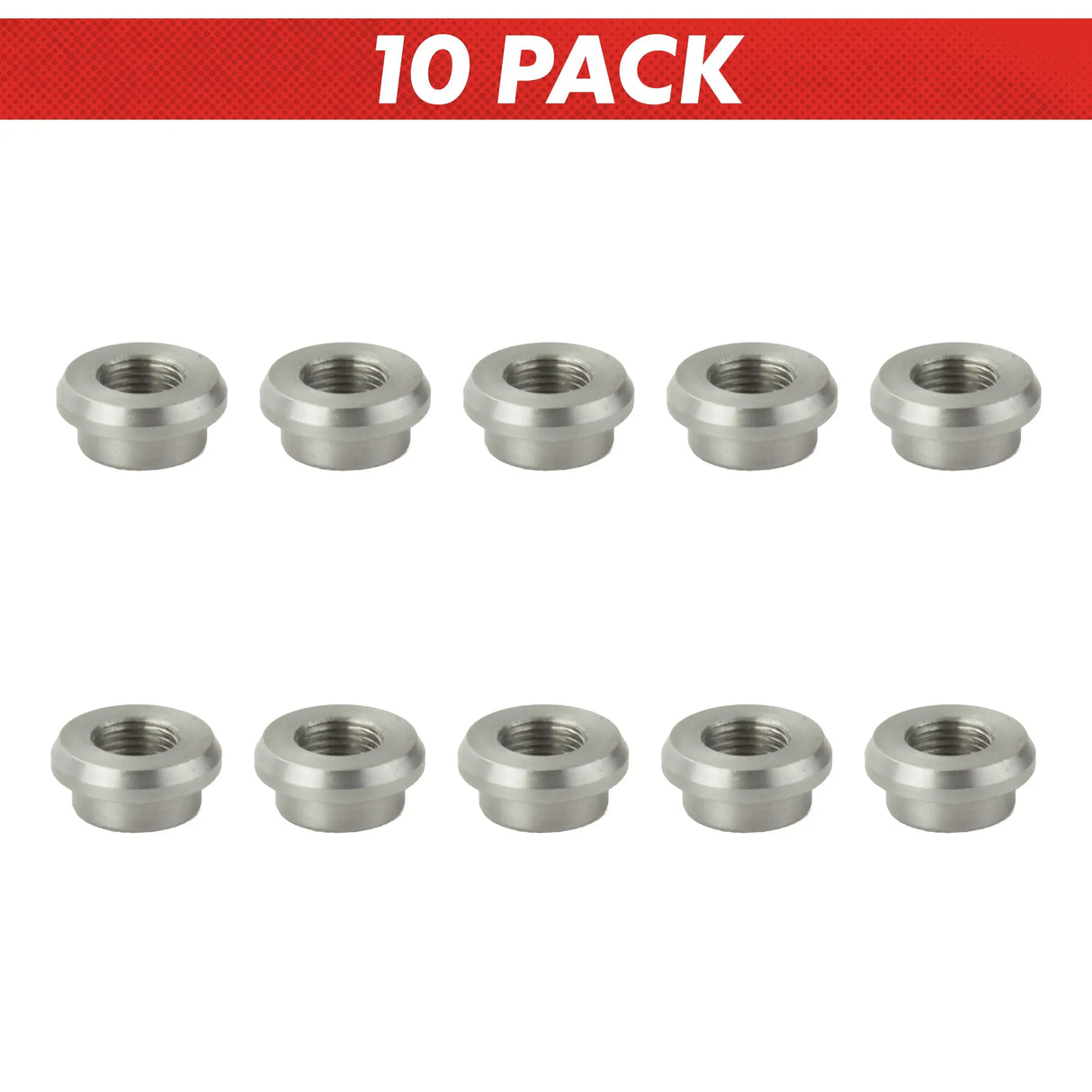1/2" Threaded Weld Washer - 10 Pack