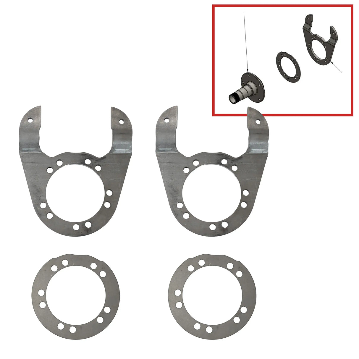 Ford Front Dana 60 Disc Brake Bracket Pair