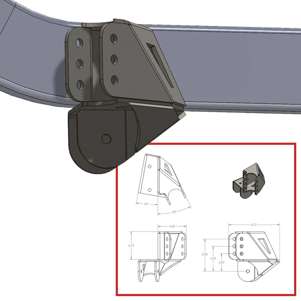 Dual Mount Adjustable 4 Link Brackets