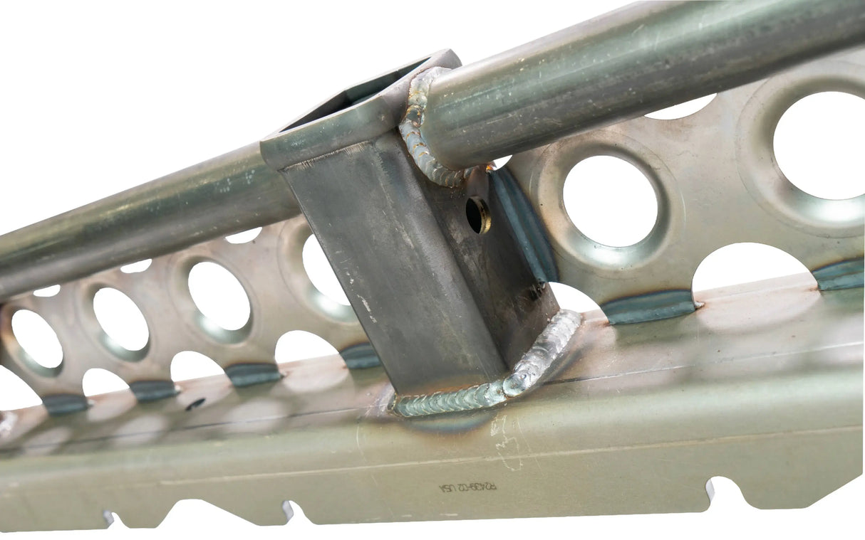 Ruffstuff Loaded Rear Overlay Bumper -Hitch, Dimple Die Step, and D-ring Mounts For Jeep TJ/LJ/YJ