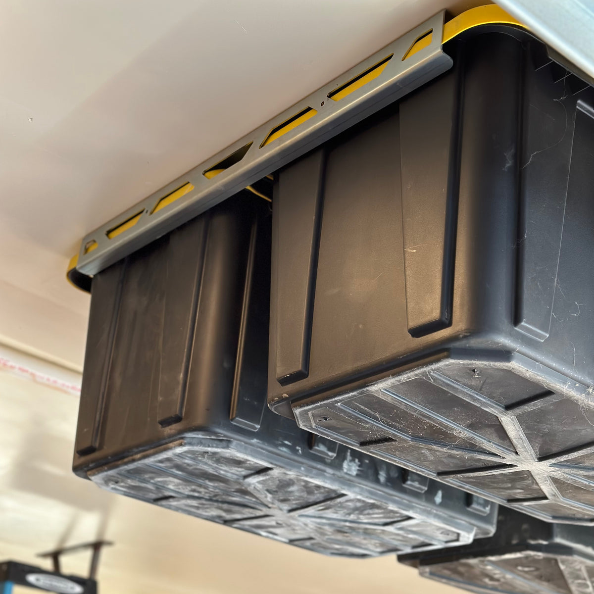 Diy Ceiling Tote Storage Koova Heavy-Duty Overhead Garage Storage Rack For  Bins, image size:1200x1200