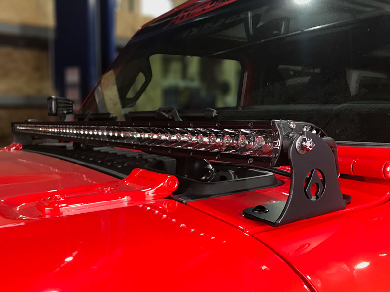 JT Exterior Package: Front and Rear Bumpers Free 50in Hood Light Bar Mount, Free Swaybar Skid, Free Hat, and $75.00 Instant Rebate!