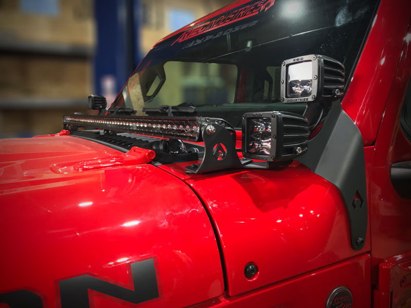 JL A-pillar Dual LED Cube Light Mounts