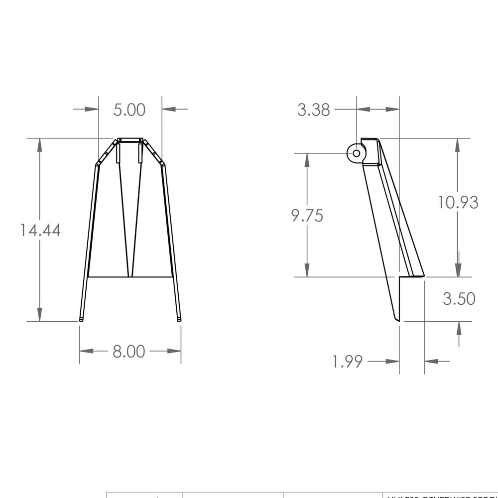 9.75" Shock Towers – 2" Deep (Pair)