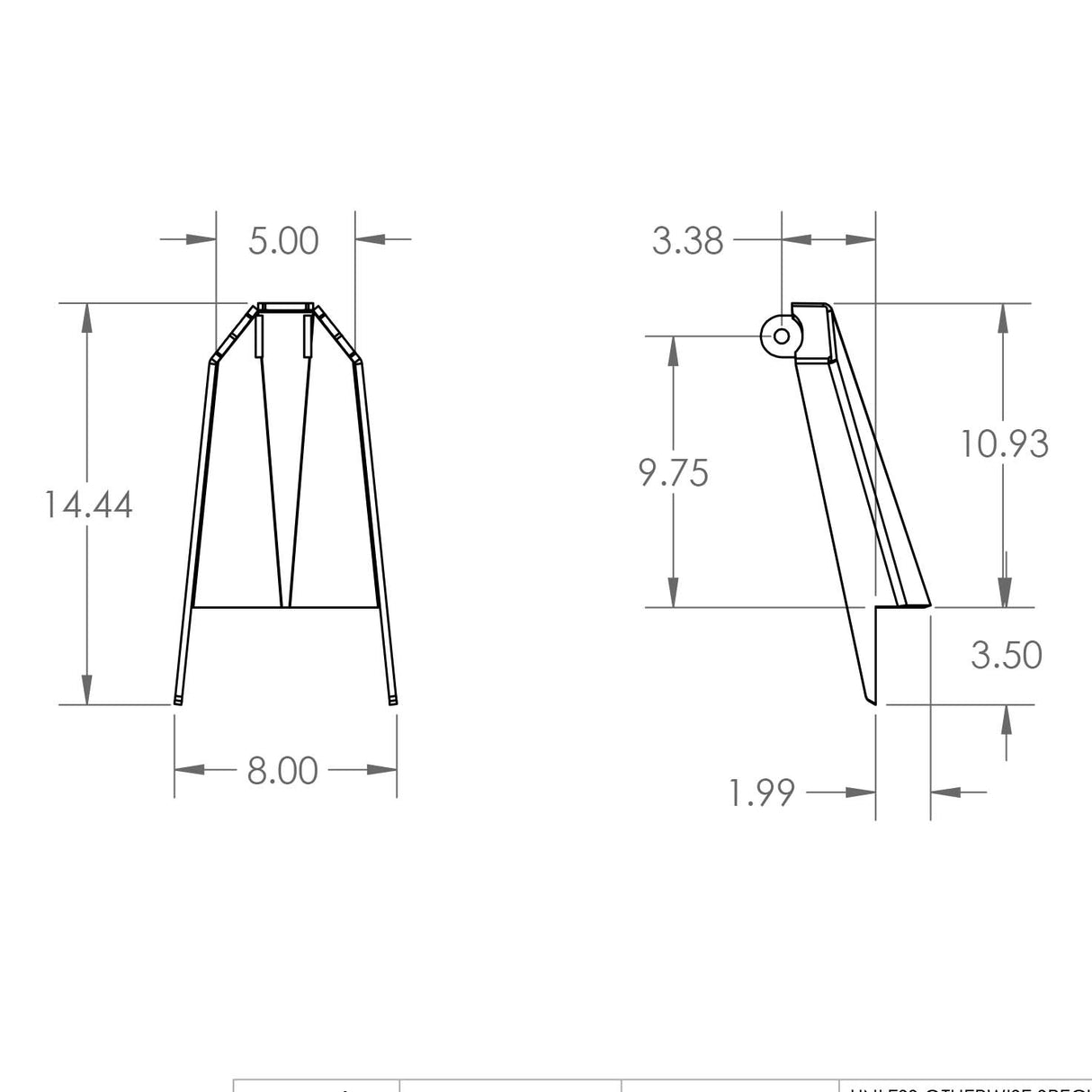 9.75" Shock Towers – 2" Deep (Pair)