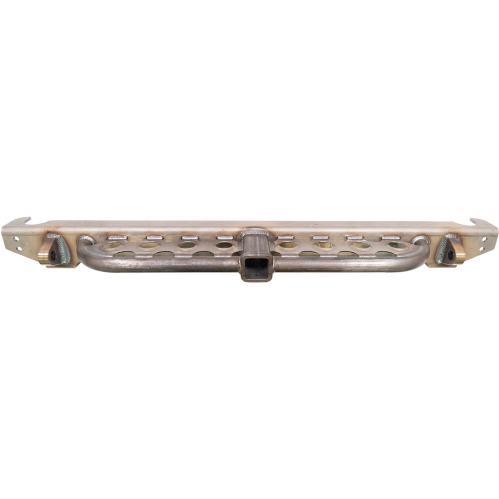 Ruffstuff Loaded Rear Overlay Bumper -Hitch, Dimple Die Step, and D-ring Mounts For Jeep TJ/LJ/YJ