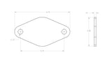 Large Oval Solid Mounting Plate
