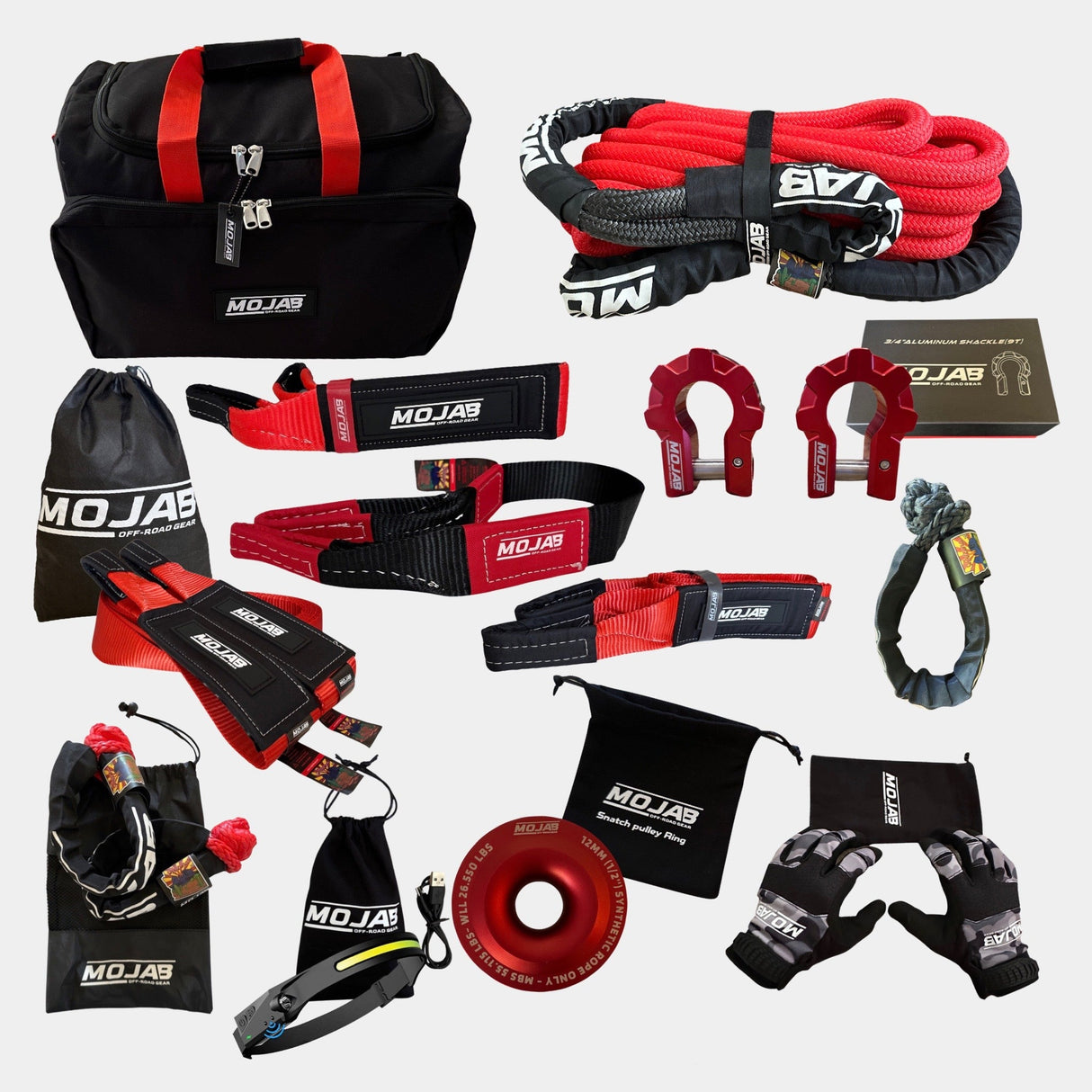 off-road recovery gear Extreme Recovery Kit (14 items + 9 storage bags + 4 Velcro tapes) *Lif –  RuffStuff Specialties