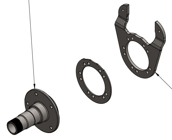 Ford Front Dana 60 Disc Brake Bracket Pair