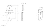 4" Shackle 1/4" Offset