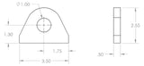 1/2" Thick D Ring Tab (Flat Mount)