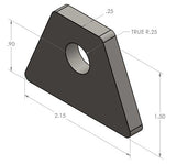 Flat Trick Tab .5" Hole - (Single)