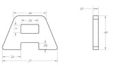 Zip Tie Tab Small, 10 Pack