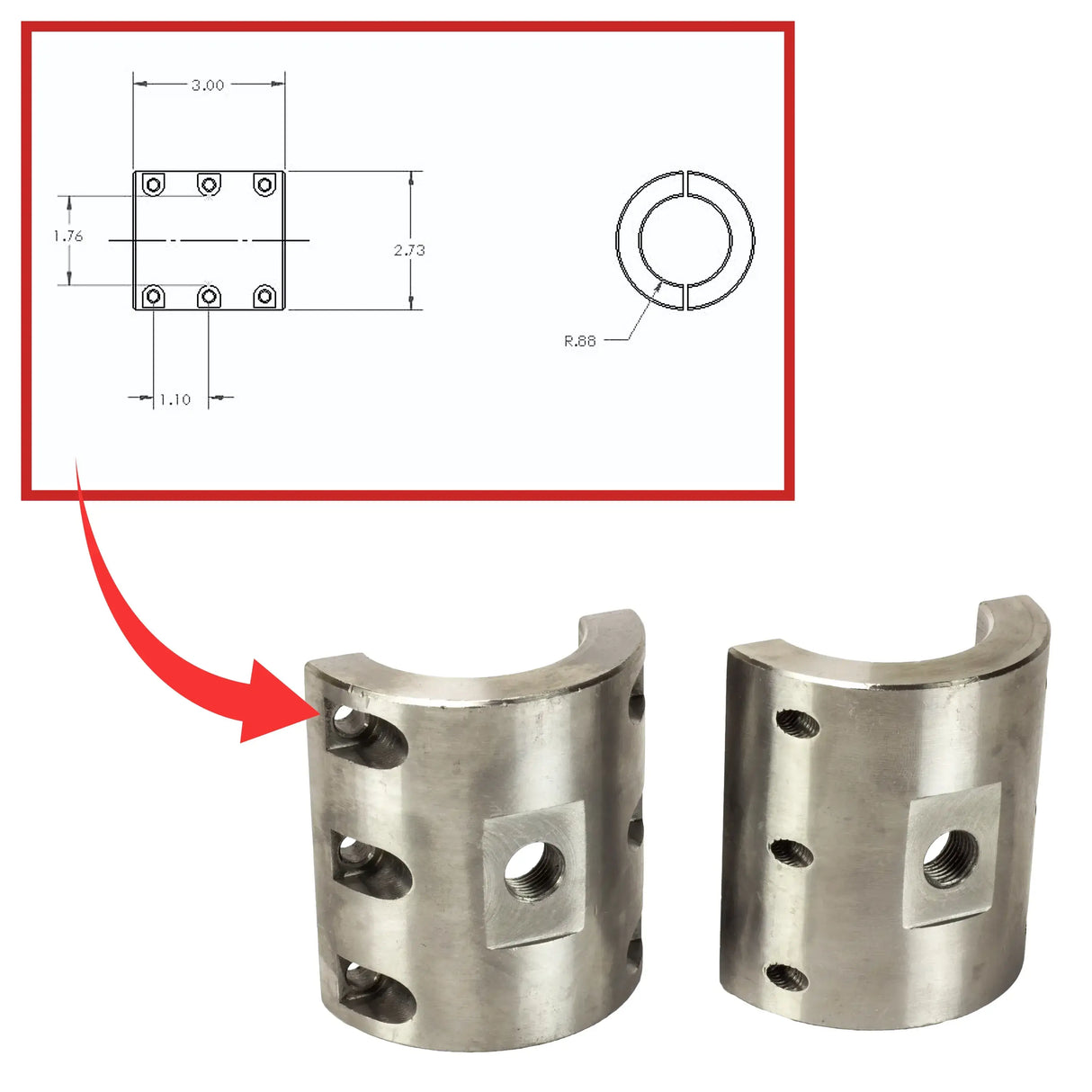 Ruffstuff 1.75" OD Tube Clamp
