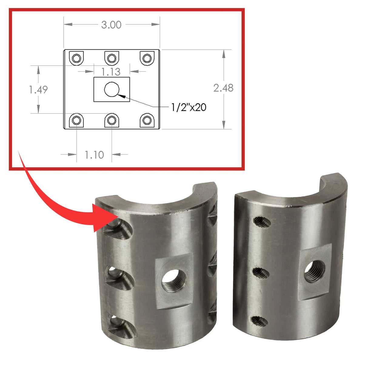 Ruffstuff 1.50" OD Steering Tube Clamp