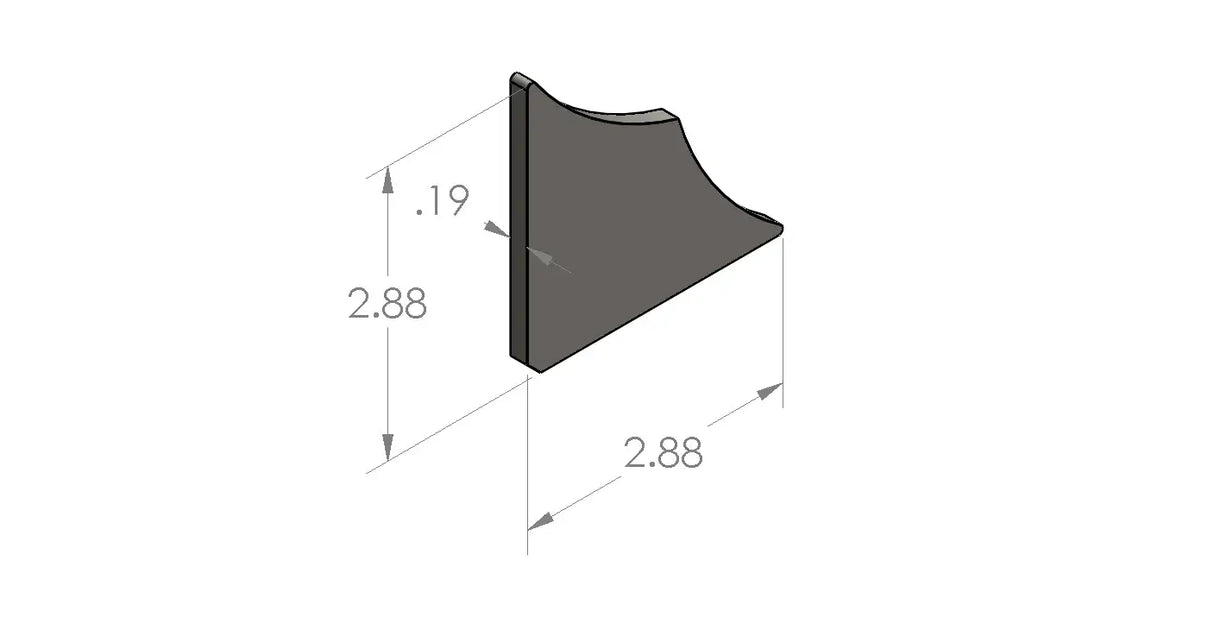 3" 90 Degree Gusset - Pair