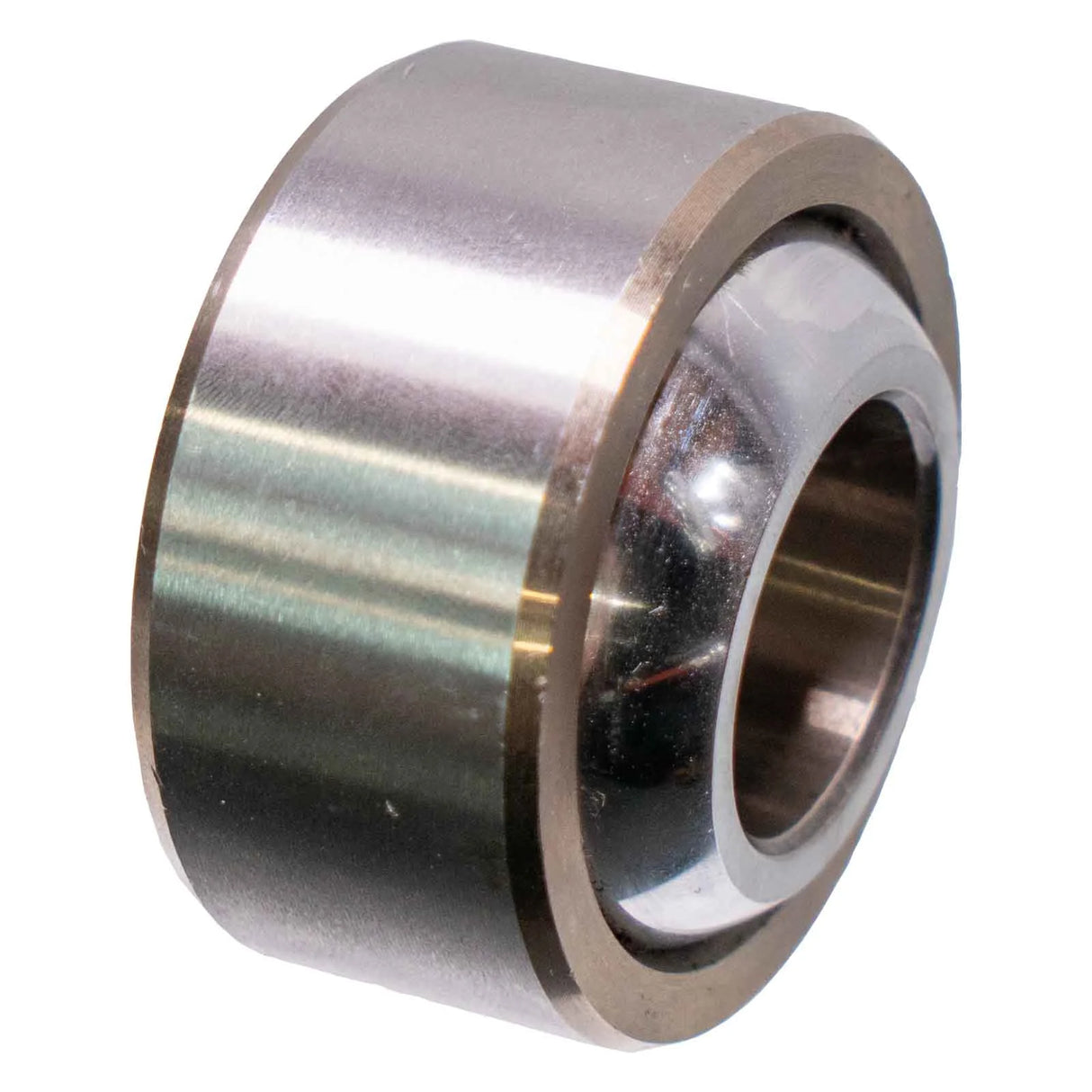 Right side angled view photo of the 1-inch uniball bearing against a white background. 