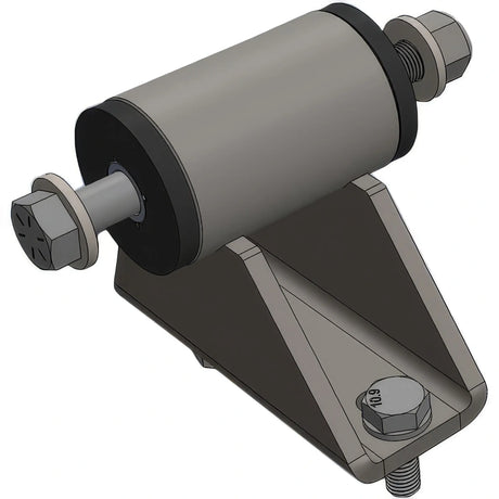 An illustration of the assembled 1-inch lift motor mount against a white background. 