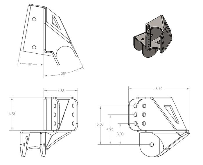 Dual Mount Adjustable 4 Link Brackets