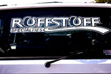 Ruffstuff Windshield Banner Sticker, White