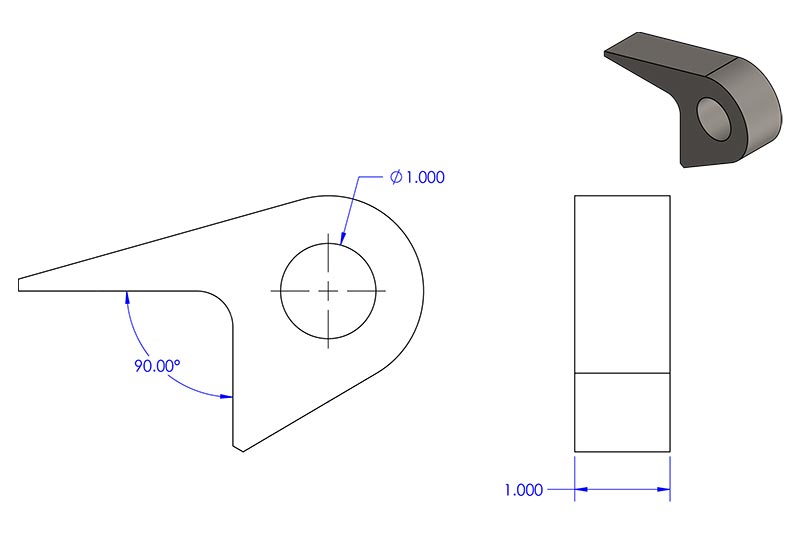 Bumper Clevis Mount - 90 Degree