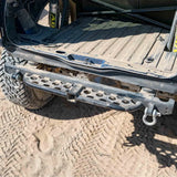 Ruffstuff Loaded Rear Overlay Bumper -Hitch, Dimple Die Step, and D-ring Mounts For Jeep TJ/LJ/YJ