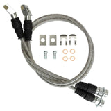 26 inch Steel Braided Front Brake Line Pair with Hardware