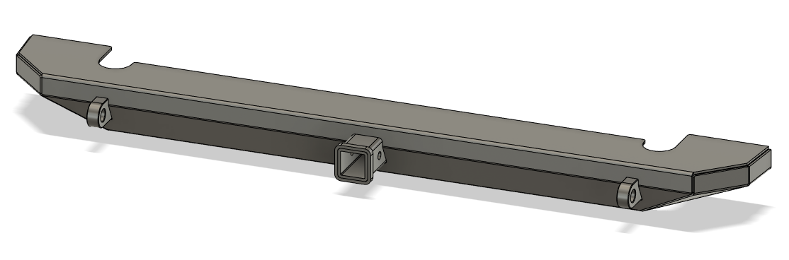 Ruffstuff Rear Receiver Hitch Bumper For Jeep Wrangler TJ/LJ