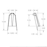 9.75" Shock Towers – 2" Deep (Pair)