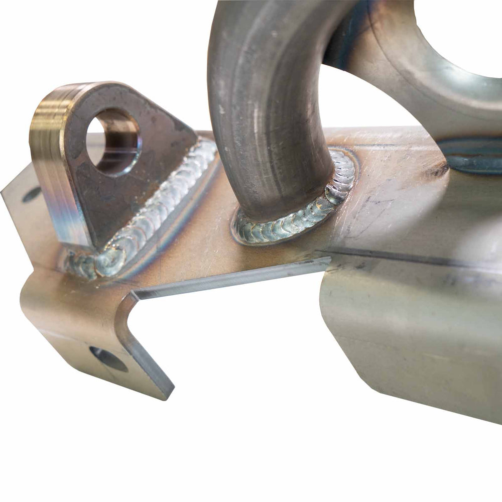 Ruffstuff Loaded Rear Overlay Bumper -Hitch, Dimple Die Step, and D-ring Mounts For Jeep TJ/LJ/YJ