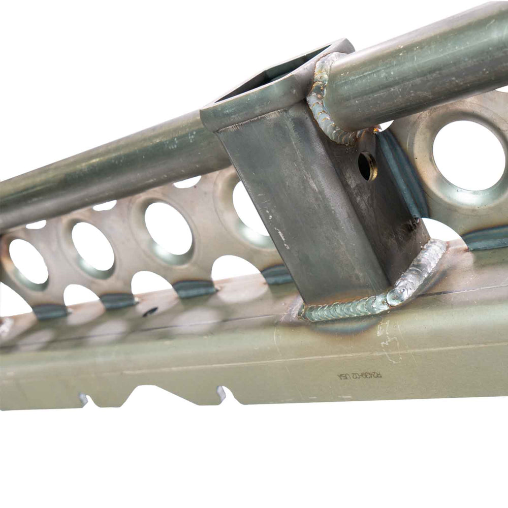 Ruffstuff Loaded Rear Overlay Bumper -Hitch, Dimple Die Step, and D-ring Mounts For Jeep TJ/LJ/YJ