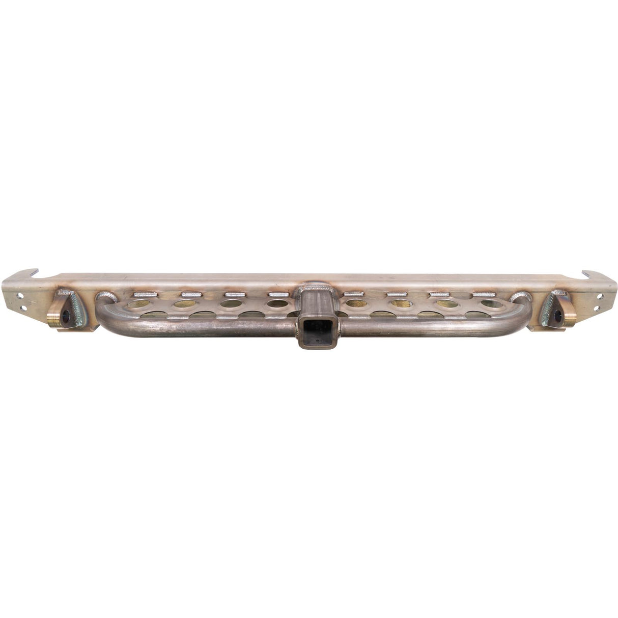 Ruffstuff Loaded Rear Overlay Bumper -Hitch, Dimple Die Step, and D-ring Mounts For Jeep TJ/LJ/YJ