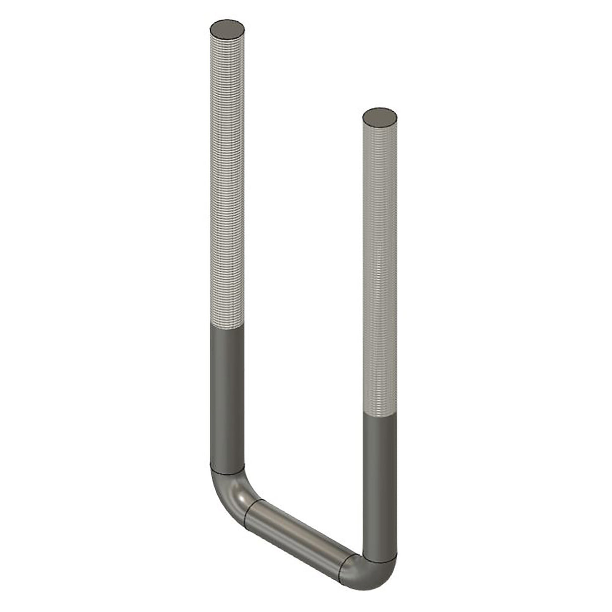 Flat Bottom U-Bolt, 3 1/4 x 5/8 x 10"