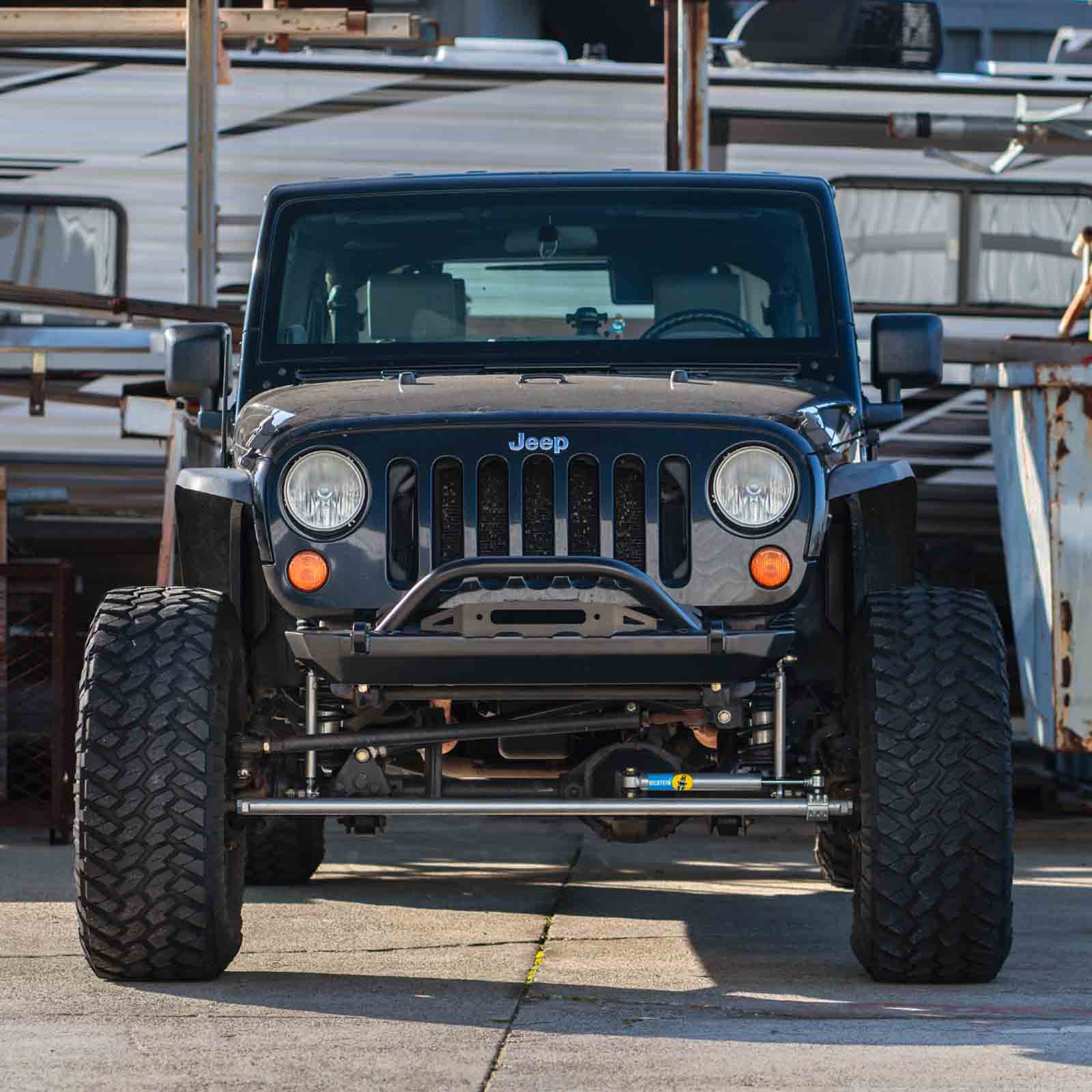 Jeep JK Frame Chop Front Bumper with Stinger - Heavy Duty