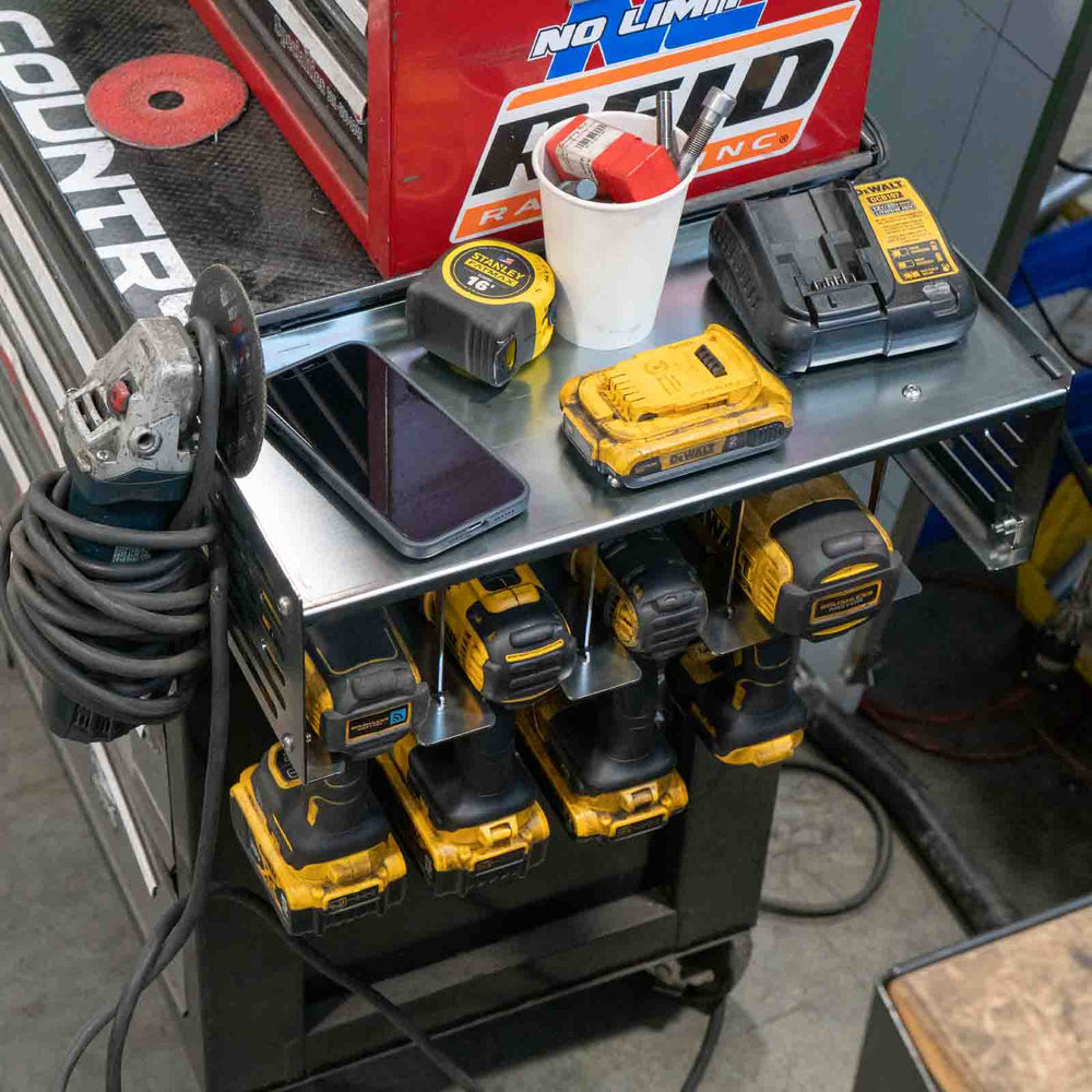 5 Drill/Driver Rack with Shelf - Steel Tool Organizer | RuffStuff ...