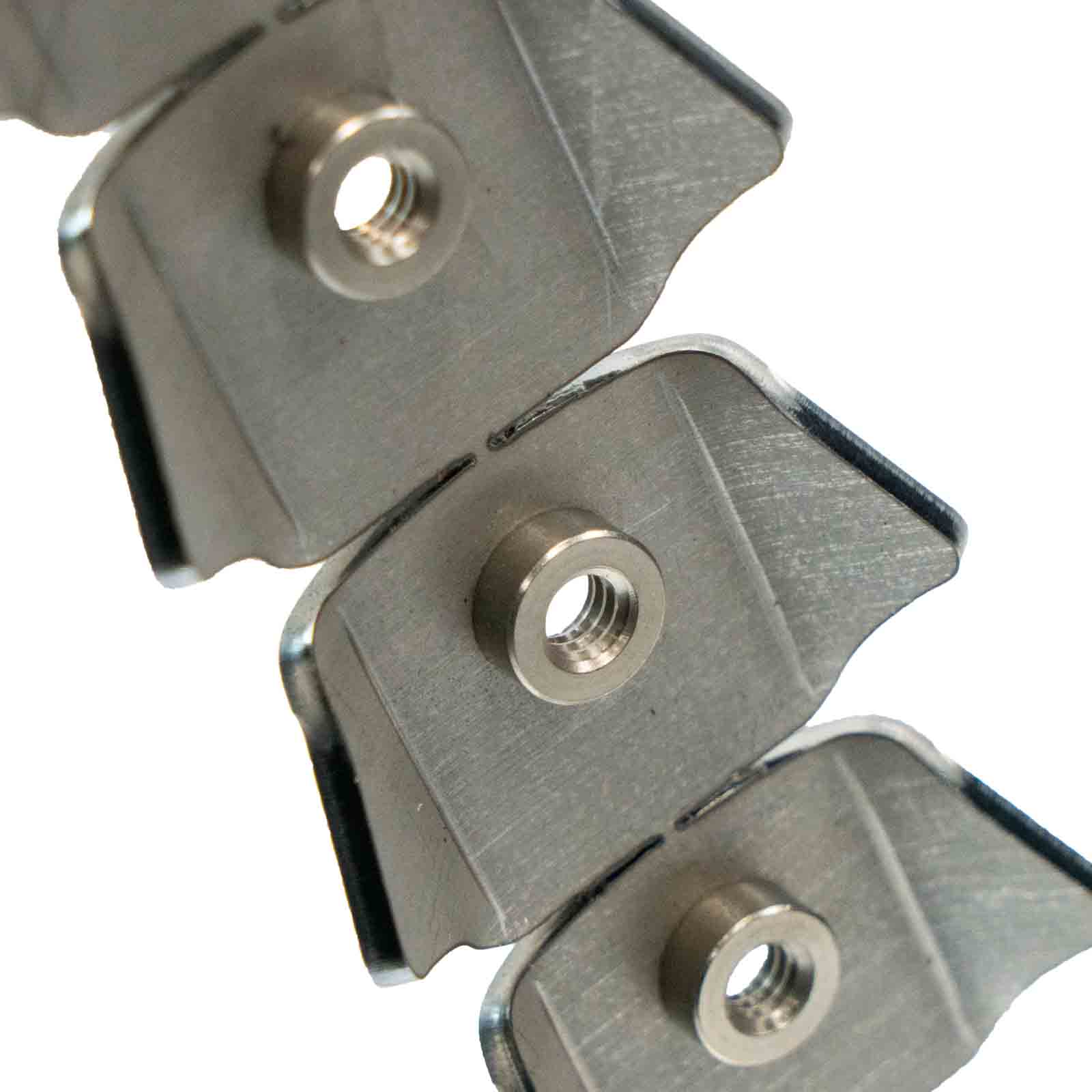 Weld on Nuts 1/4"-20 Thread Threaded Nut Steel Chassis Mount Tab Pack of 4 